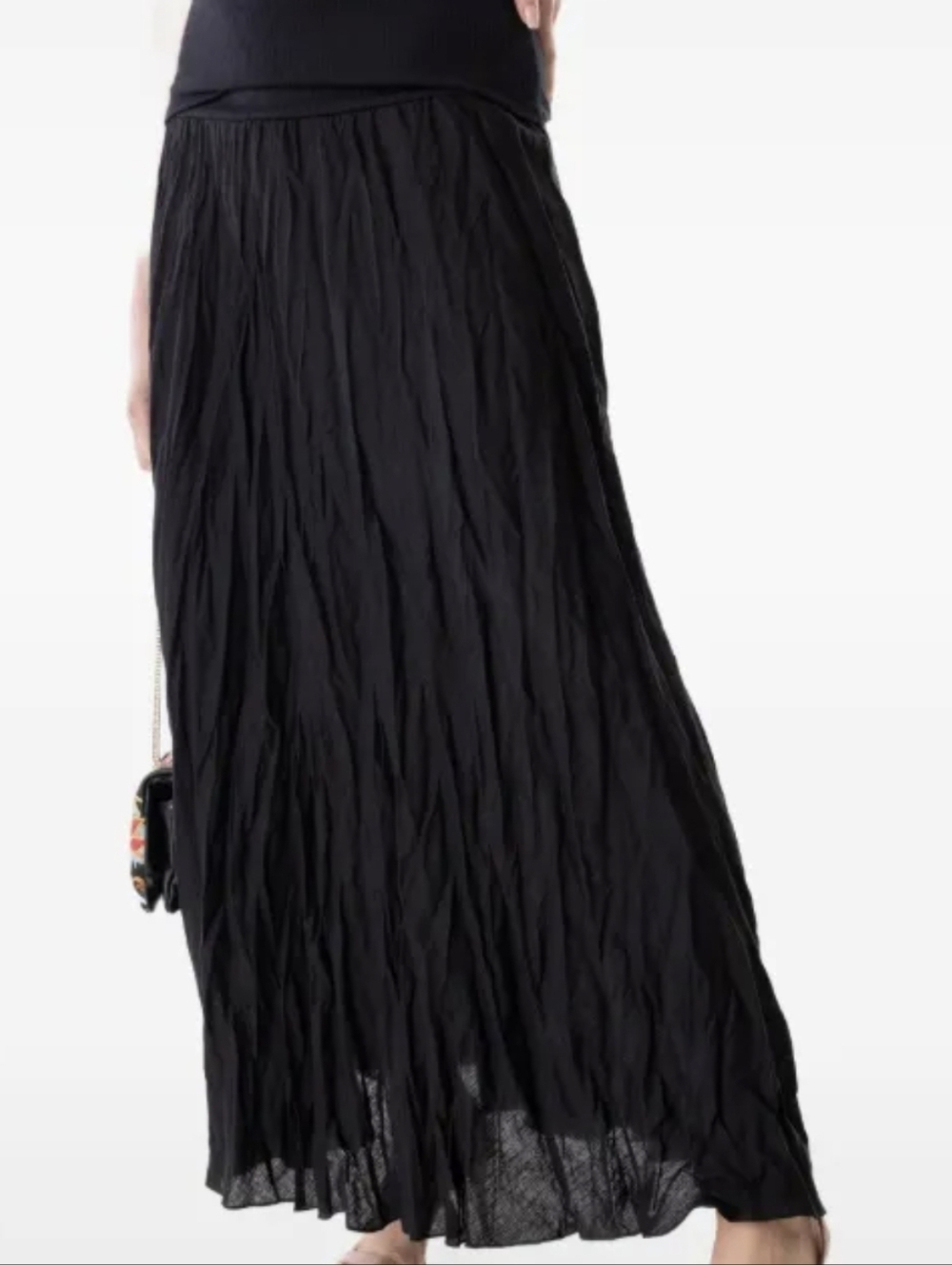 H&M Black Elastic Waist Skirt S